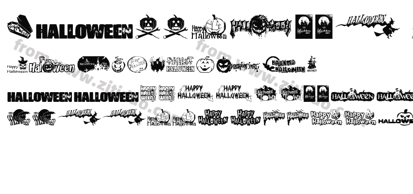 Halloween-Logo字体预览