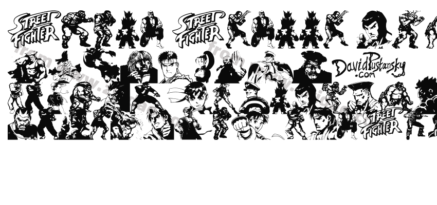 Super Street Fighter Hyper Fonting字体预览