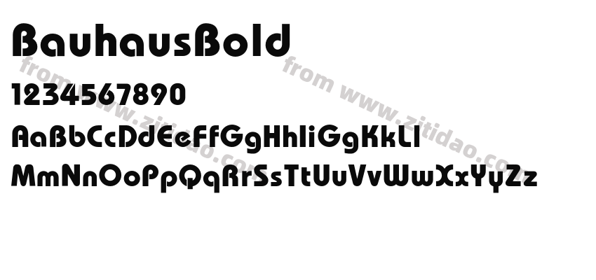 BauhausBold字体预览