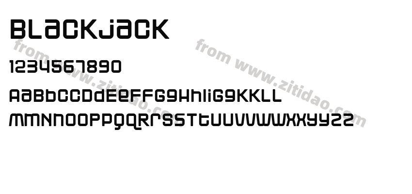 Blackjack字体预览