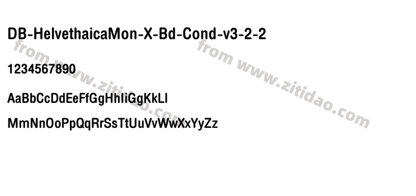 DB-HelvethaicaMon-X-Bd-Cond-v3-2-2字体预览