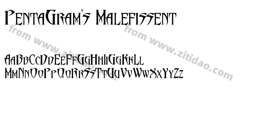 PentaGram's Malefissent字体预览